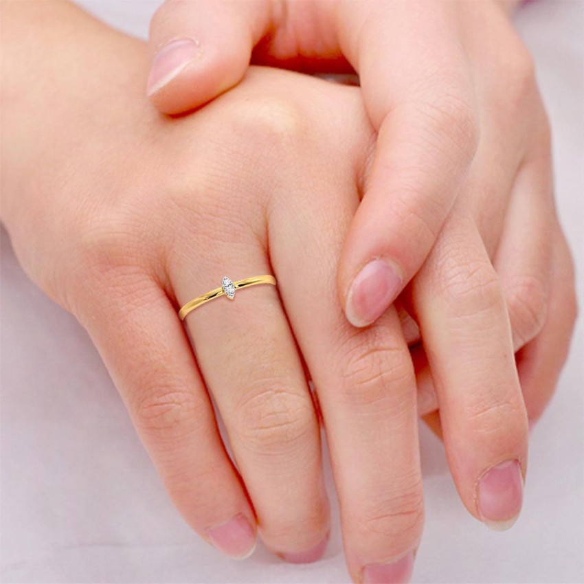 Simple one stone store gold ring