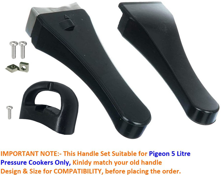 Pardzworld Cooker Handle 3 Pc Set With S.S Screws Suitable for Pigeon 5 Liter Cookers ONLY. 16 mm Pressure Cooker Gasket
