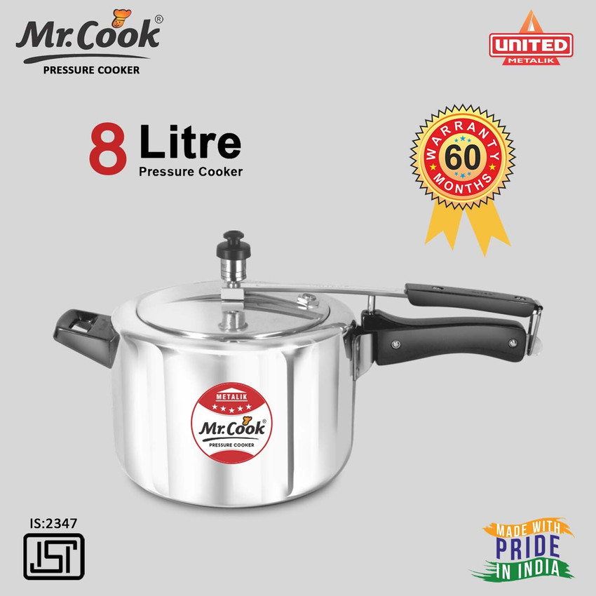 Mr.Cook Regular 8 L Pressure Cooker Price in India Buy Mr.Cook