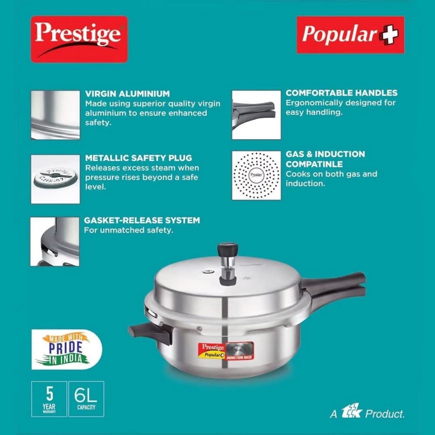 Prestige Popular Plus Senior Deep 6 L Induction Bottom Pressure