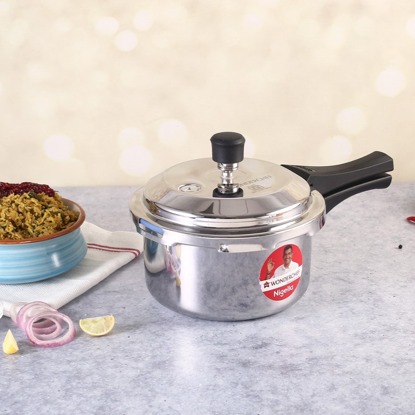 WONDERCHEF Nigella Tri Ply 3 L Outer Lid Induction Bottom Pressure Cooker Price in India Buy WONDERCHEF Nigella Tri Ply 3 L Outer Lid Induction Bottom Pressure Cooker online at Flipkart