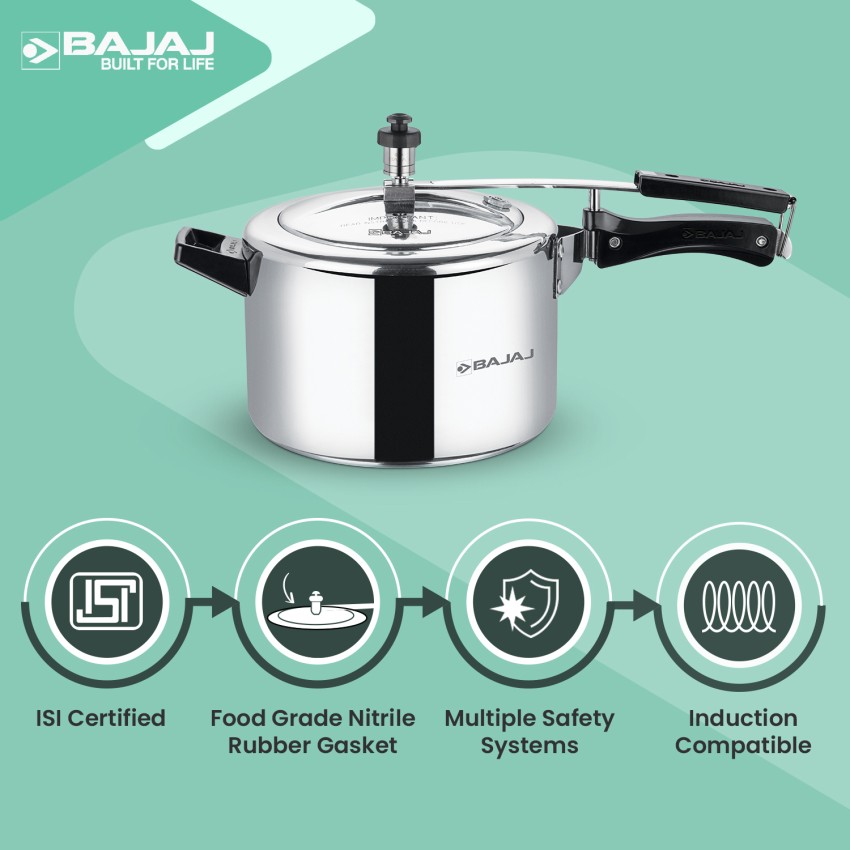 BAJAJ PCX 45 Majesty With Duo Inner Lid 5 L Induction Bottom Pressure Cooker