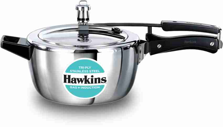 Hawkins Stainless Steel Induction Compatible Inner Lid Pressure Cooker, 4  Litre, Silver (Hss40), 4 Liter