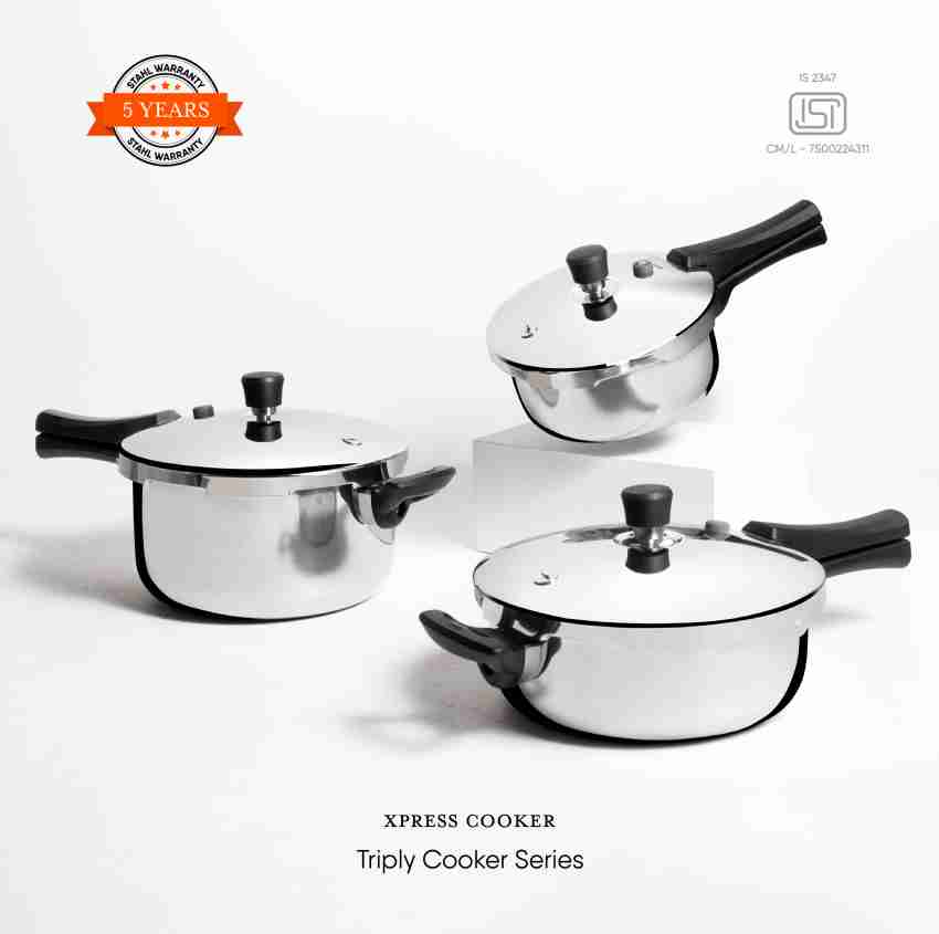 Stahl pressure cooker 3 litre sale