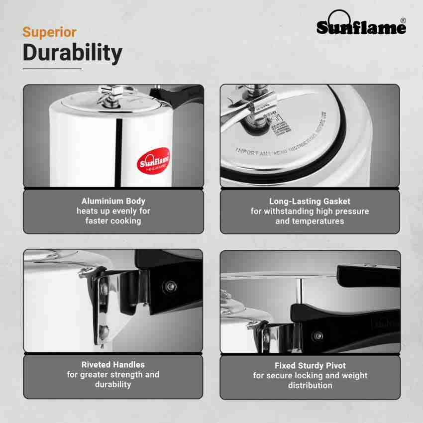 Sunflame pressure discount cooker 3 litre