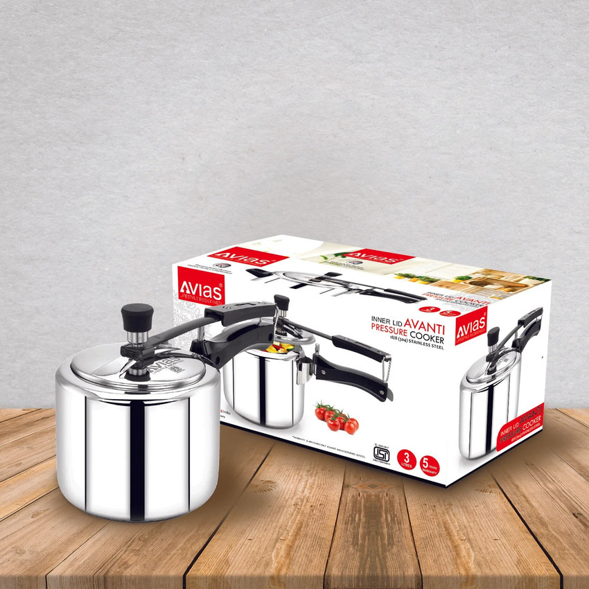 AVIAS Avanti Inner Lid 3 L Inner Lid Induction Bottom Pressure Cooker Price in India Buy AVIAS Avanti Inner Lid 3 L Inner Lid Induction Bottom Pressure Cooker online at Flipkart