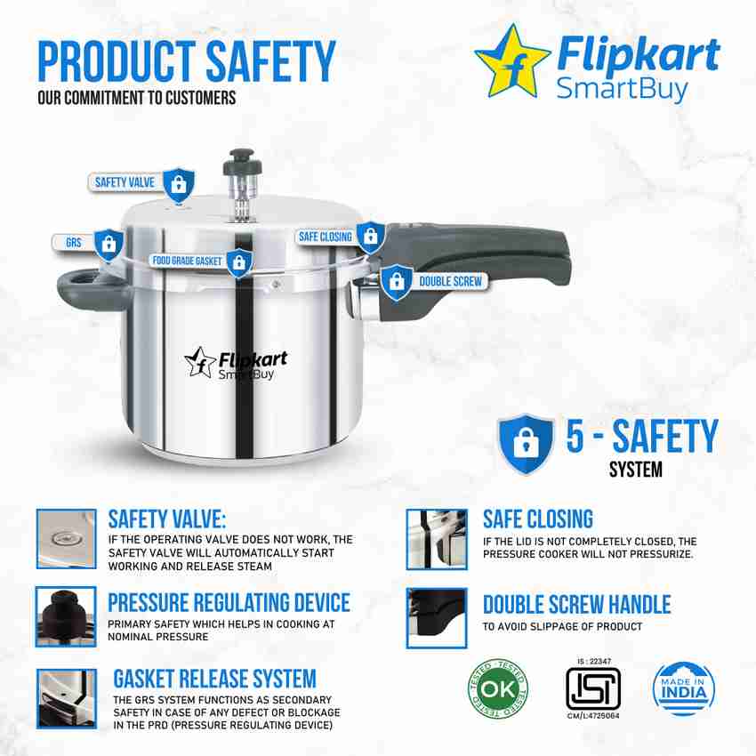 Flipkart SmartBuy Royal 5 L Induction Bottom Pressure Cooker