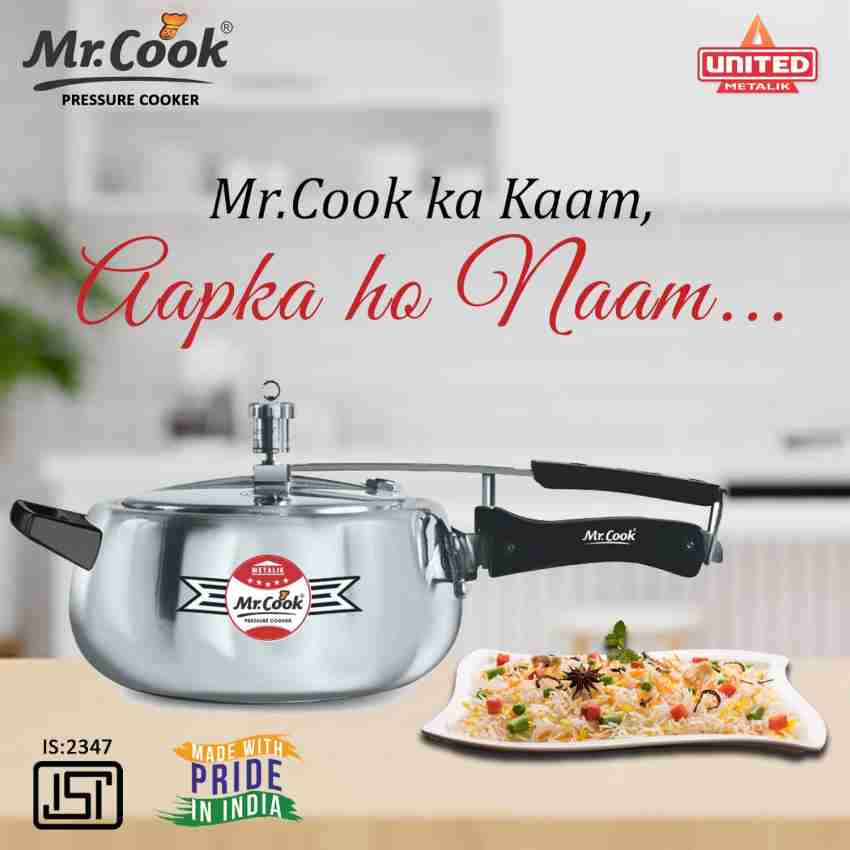 Mr.Cook By United Metalik Sparx Inner Lid 5 L Induction Bottom