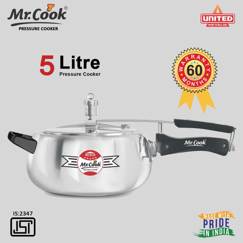 Mr.Cook By United Metalik Super Shine Non Induction Inner Lid 5 L