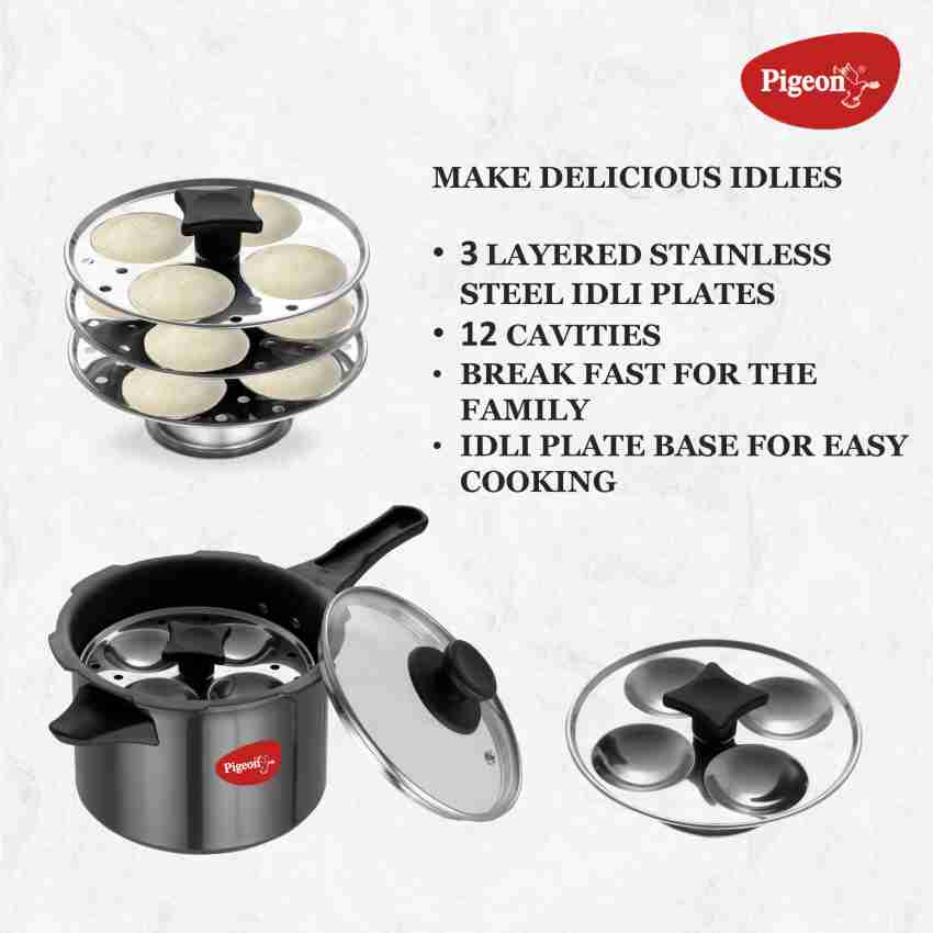 Pigeon idli discount pot with steamer