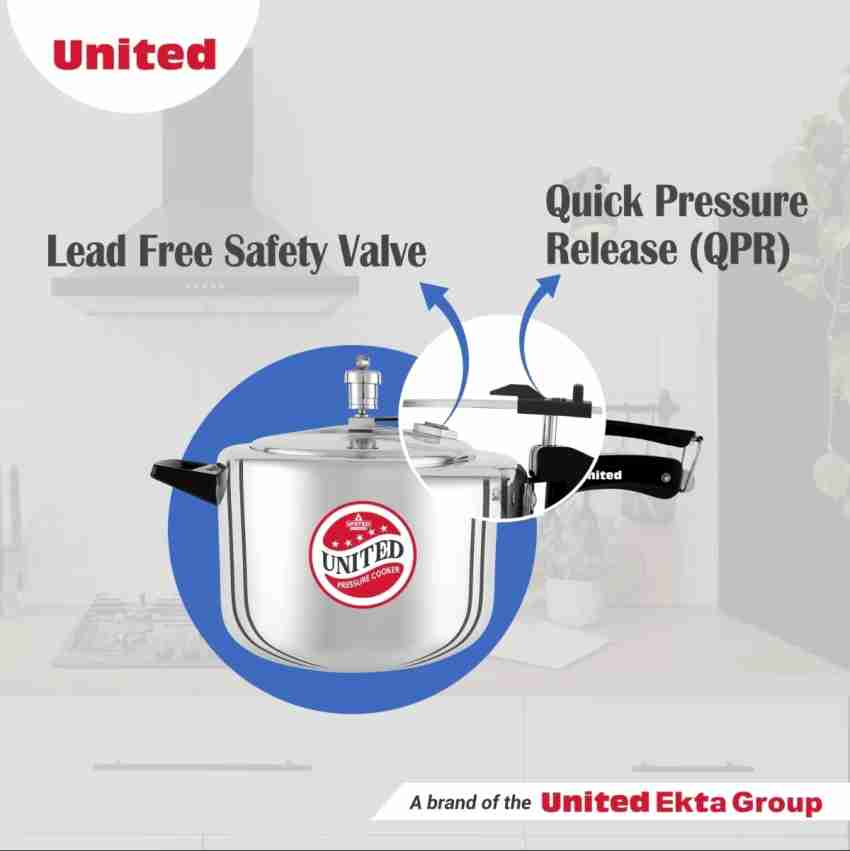 United United Magic Induction Bottom Pressure Cooker 5L with QPR 5