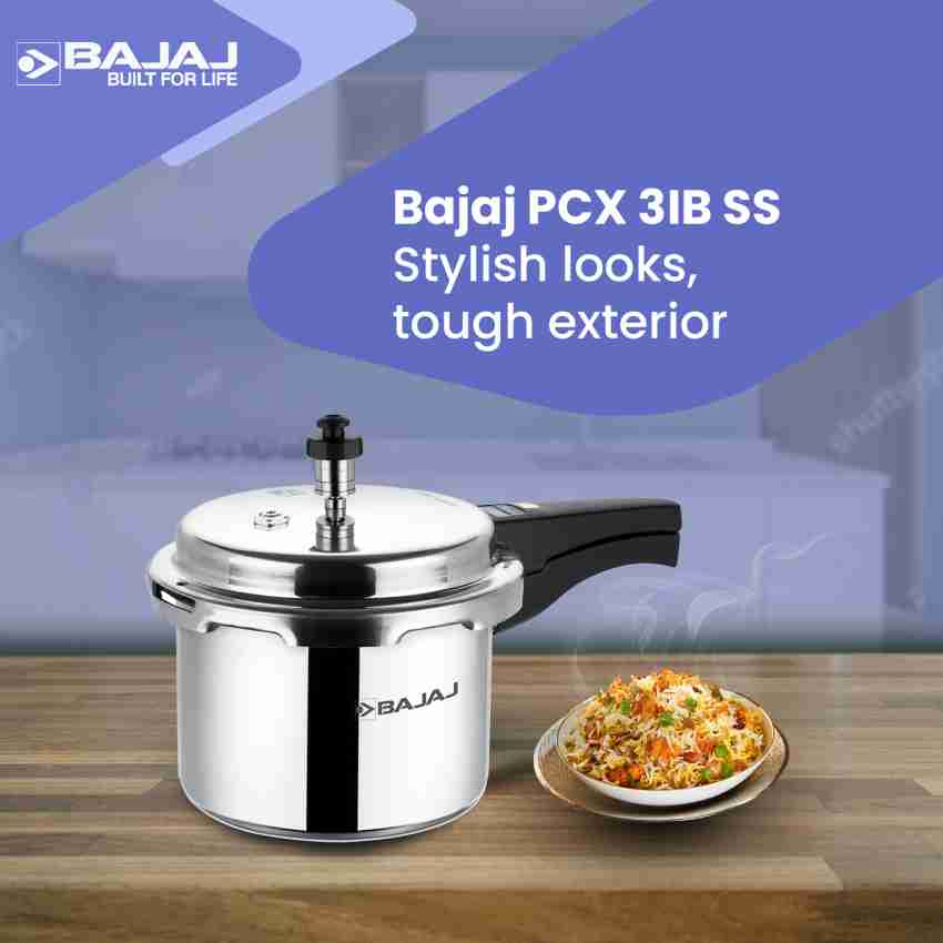 BAJAJ PCX 3IB SS 3 L Induction Bottom Pressure Cooker Price in