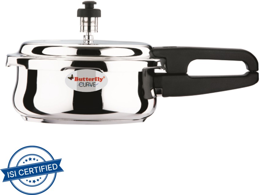 Butterfly Curve 3 L Outer Lid Induction Bottom Pressure Cooker Price in India Buy Butterfly Curve 3 L Outer Lid Induction Bottom Pressure Cooker online at Flipkart