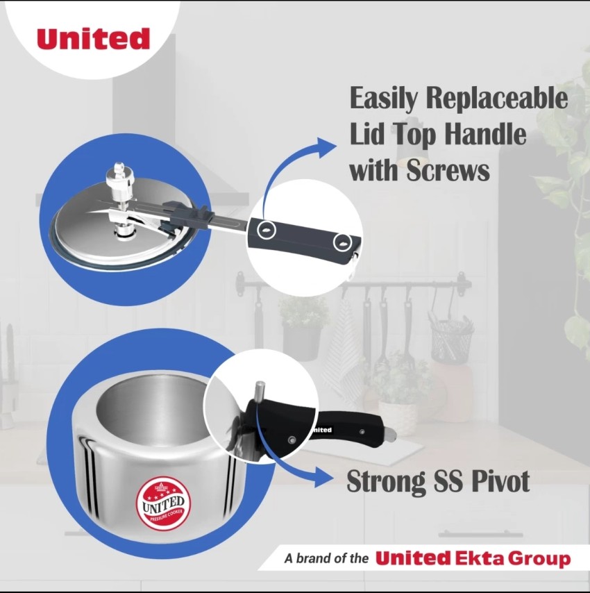 United United Magic Induction Bottom Pressure Cooker 5L with QPR 5