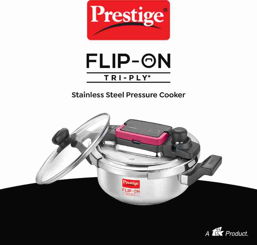 Prestige Flip-On Tri-Ply 3 L Induction Bottom Pressure Cooker Price in  India - Buy Prestige Flip-On Tri-Ply 3 L Induction Bottom Pressure Cooker  online at