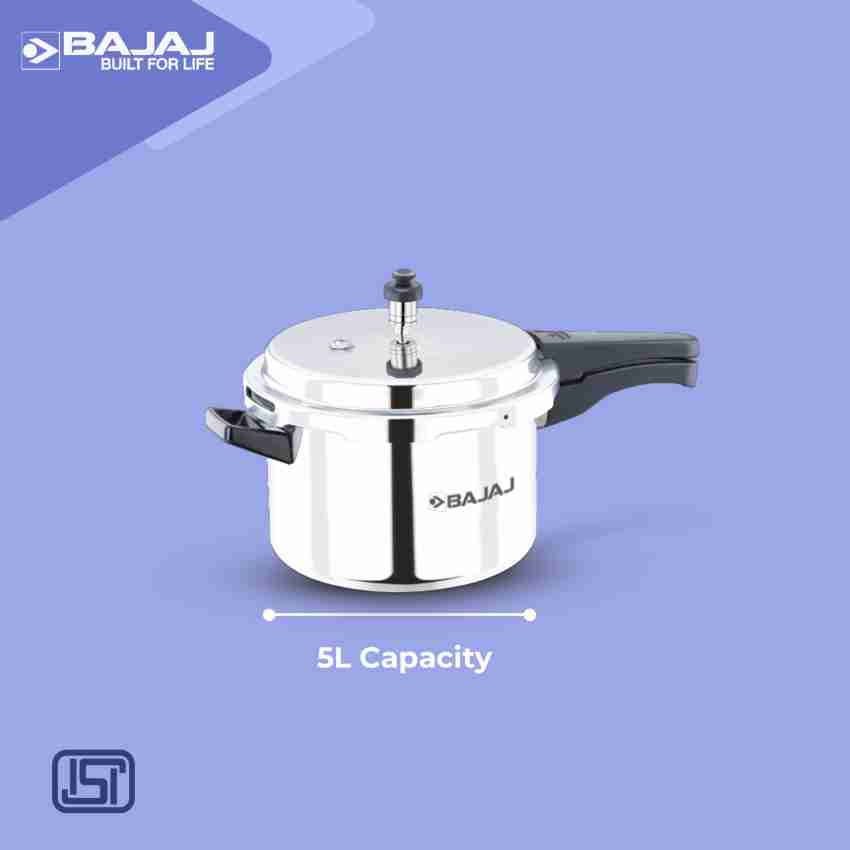 BAJAJ 5 L Outer Lid Induction Bottom Pressure Cooker Price in India Buy BAJAJ 5 L Outer Lid Induction Bottom Pressure Cooker online at Flipkart