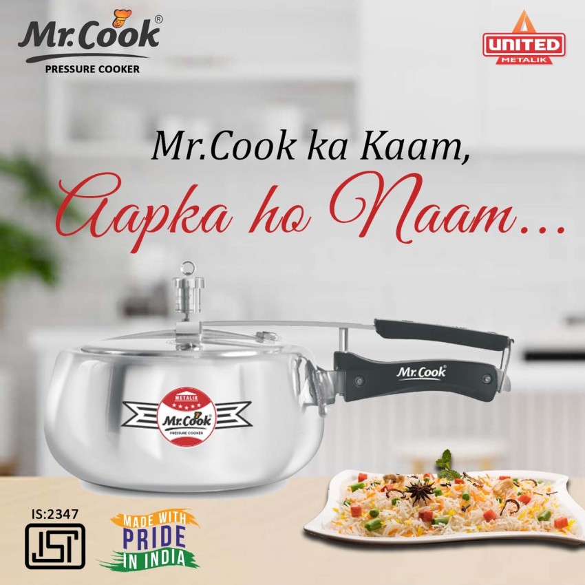 Mr.Cook By United Metalik Super Shine Non Induction Inner Lid 3 L