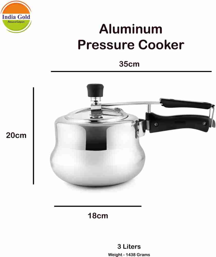 Pressure Cooker, 3 Liter Stainless Steel Cooker 18cm Bottom 3L