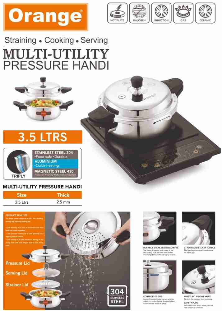 Multi utility outlet pressure cooker