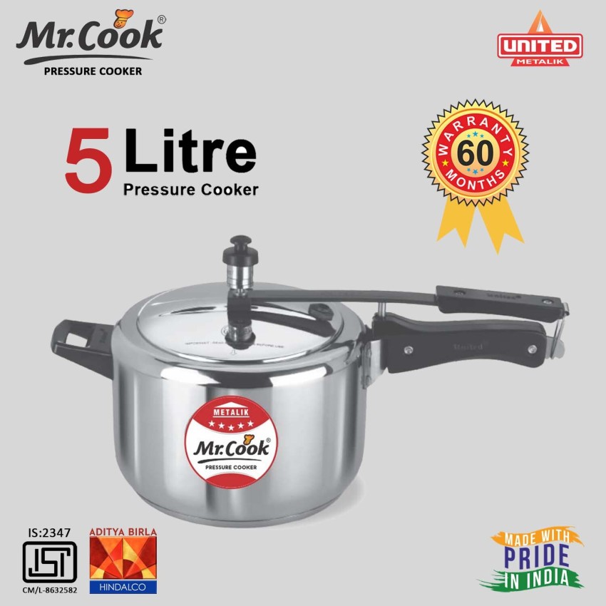 Mr.Cook By United Metalik NU Age Inner Lid 5 L Induction Bottom