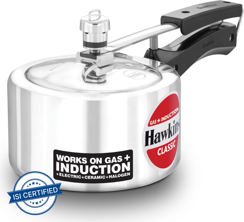 Hawkins 1.5 Litre Instaa Pressure Cooker, Induction Inner Lid Cooker, Black  (IIH15) 