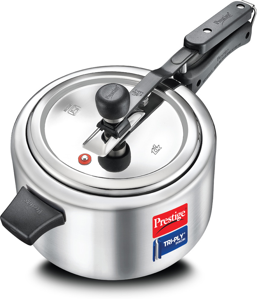 Prestige Tri Ply Svachh 3.5 L Inner Lid Induction Bottom Pressure Cooker Price in India Buy Prestige Tri Ply Svachh 3.5 L Inner Lid Induction Bottom Pressure Cooker online at Flipkart