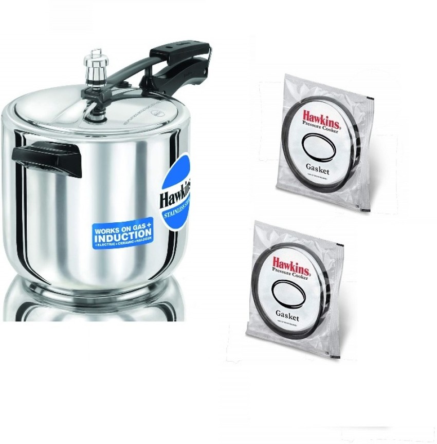 Hawkins Stainless Steel 6 Liter Pressure Cooker 6 Litre