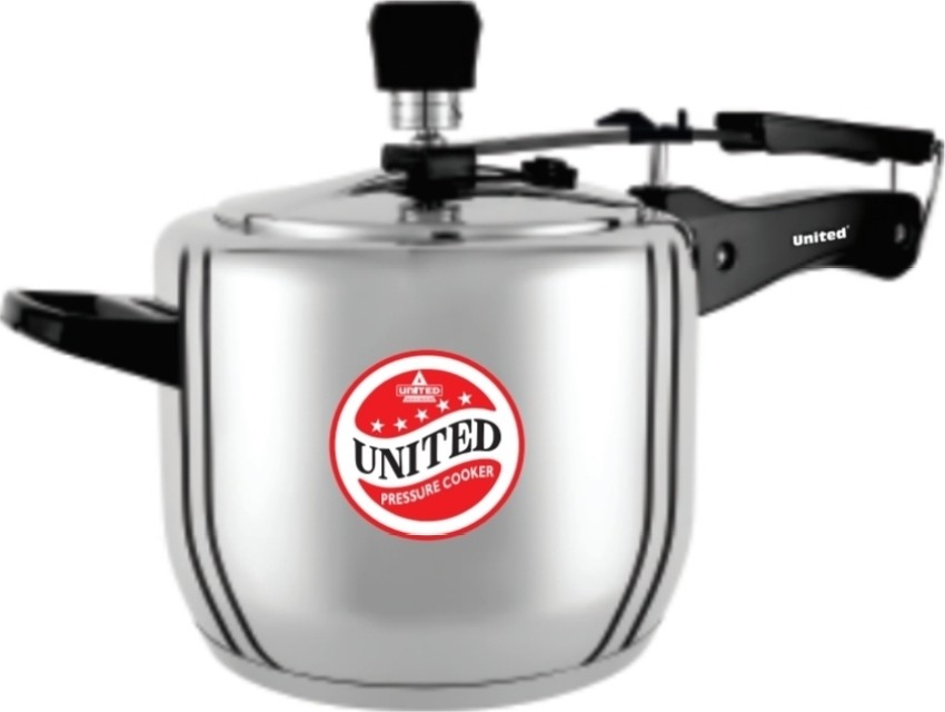 United United Max Steel 5L with QPR 5 L Inner Lid Induction Bottom Pressure Cooker Price in India Buy United United Max Steel 5L with QPR 5 L Inner Lid Induction