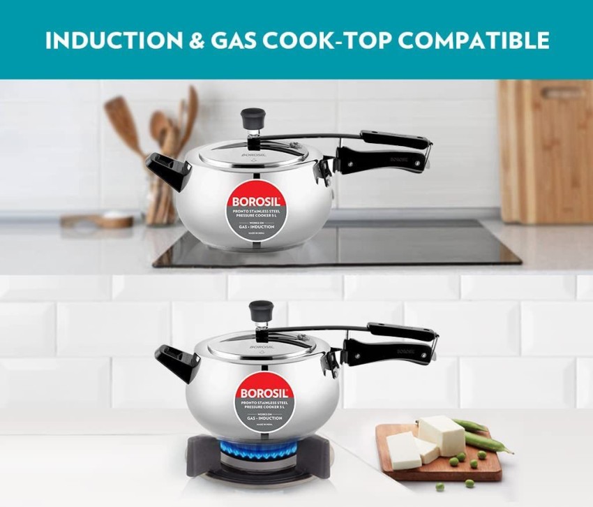 Borosil steel online cooker