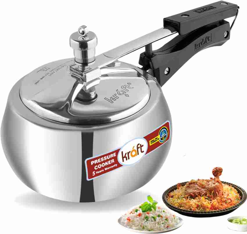 Kraft Aluminium Inner lid Handi Shaped 2 L Induction Bottom