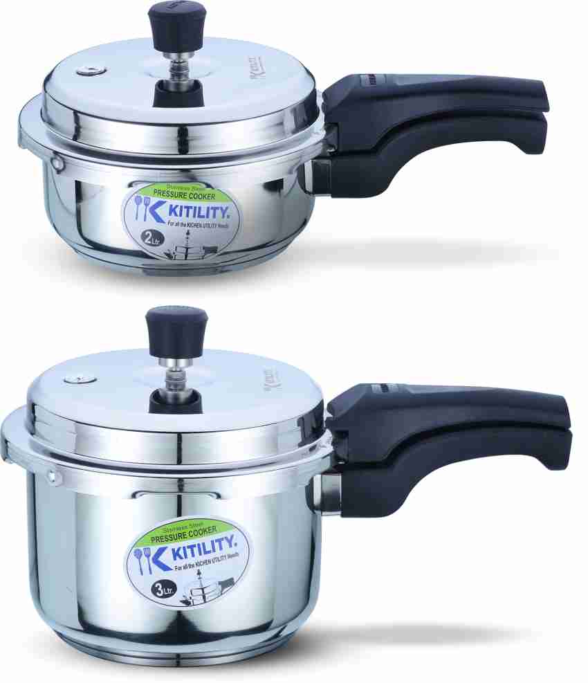 KITILITY 3 L 2 L Induction Bottom Pressure Cooker Price in India