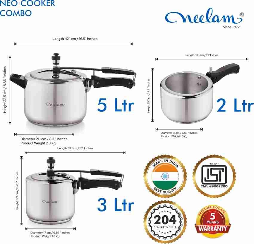 Neelam steel pressure discount cooker