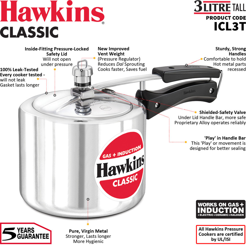 Hawkins 1 litre cooker hot sale