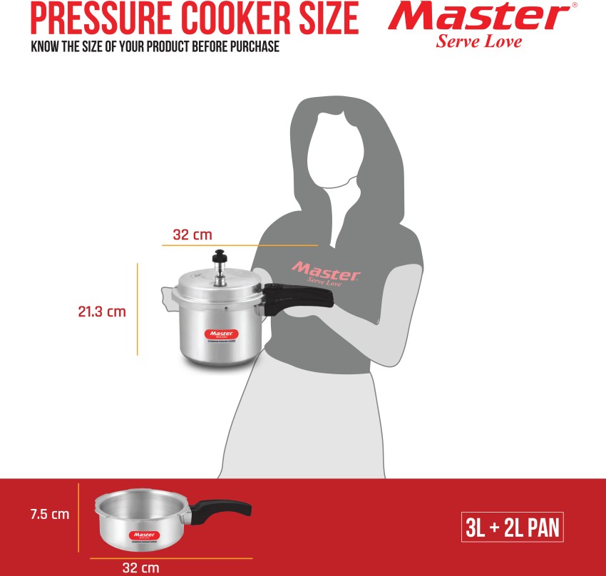 Master cooker 3 online litre price