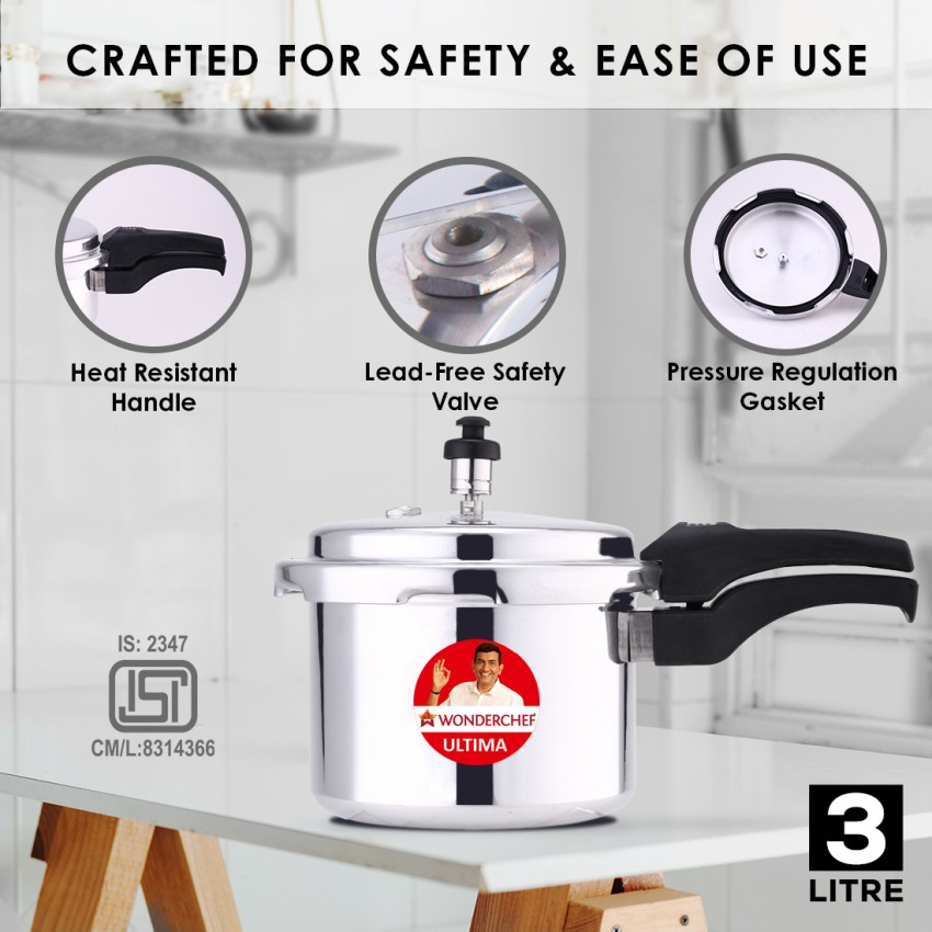 Wonderchef pressure best sale cooker 3 litre