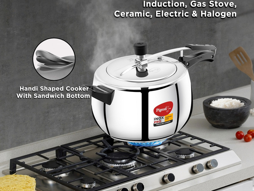 Pigeon Inox Pro Inner Lid 5 L Induction Bottom Pressure Cooker