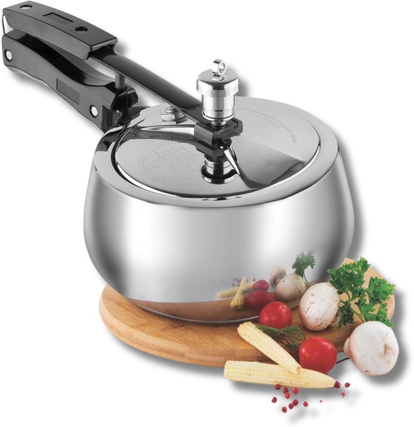 VINOD 18/8 Stainless Steel Sandwich Bottom Handi Shape Inner Lid Europa 5 L  Induction Bottom Pressure Cooker Price in India - Buy VINOD 18/8 Stainless  Steel Sandwich Bottom Handi Shape Inner Lid