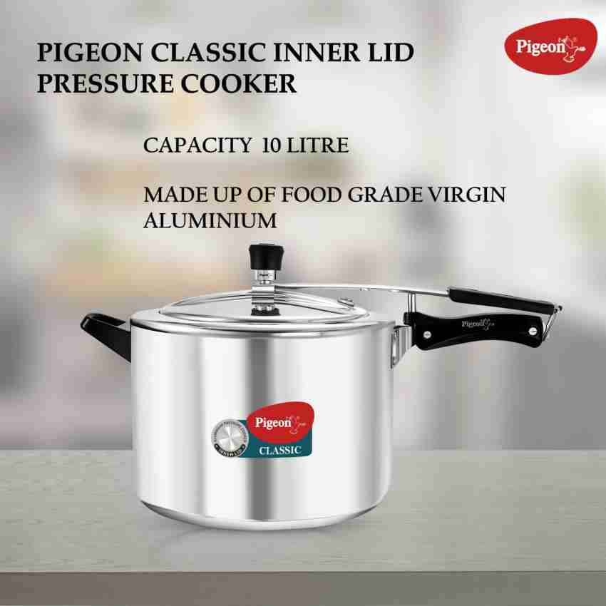 Pigeon 10 L Pressure Cooker Price in India Buy Pigeon 10 L