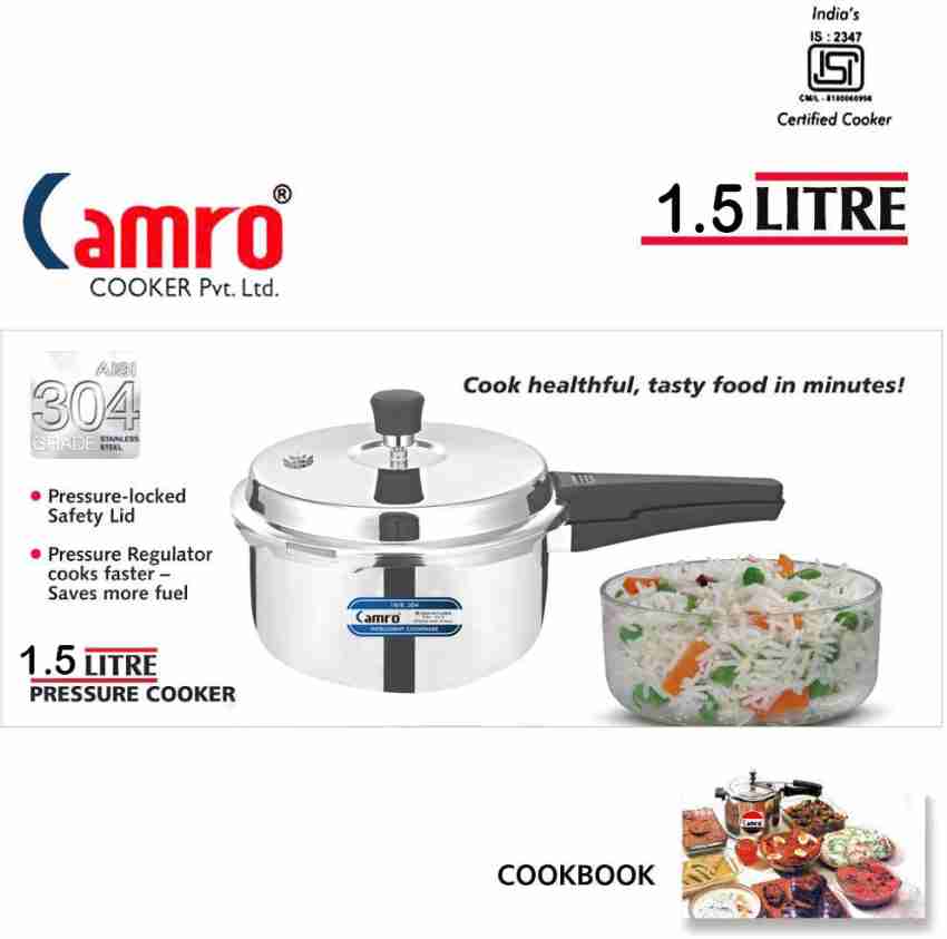 Camro Steel Classic Induction Base Pressure Cooker 1.5 L Induction