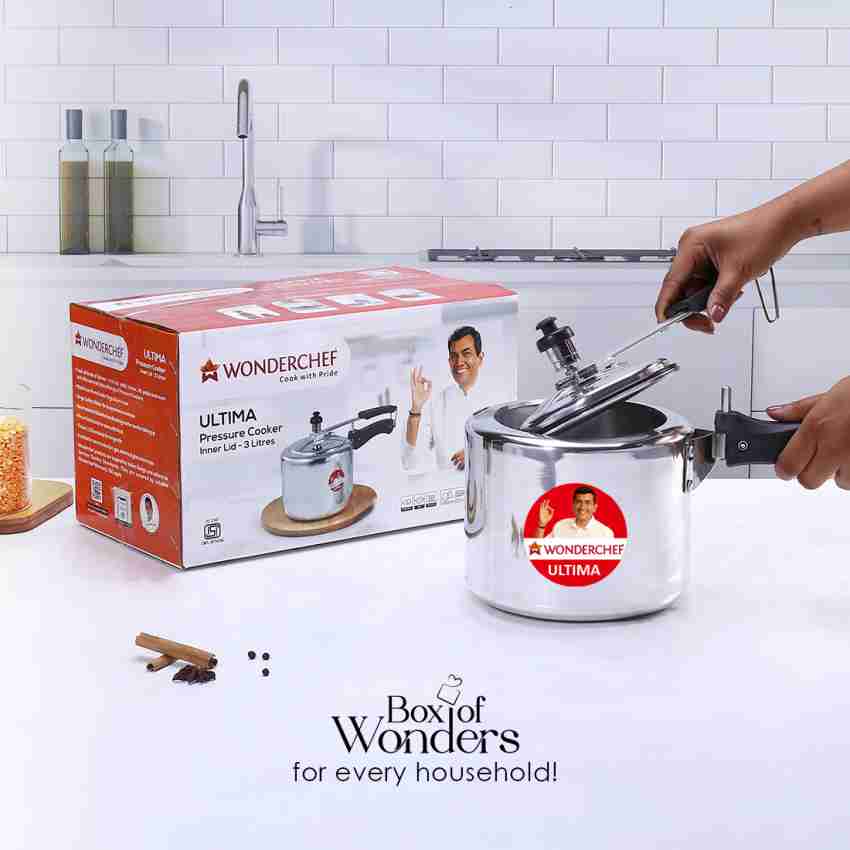 WONDERCHEF Ultima Inner Lid 3 L Induction Bottom Pressure Cooker