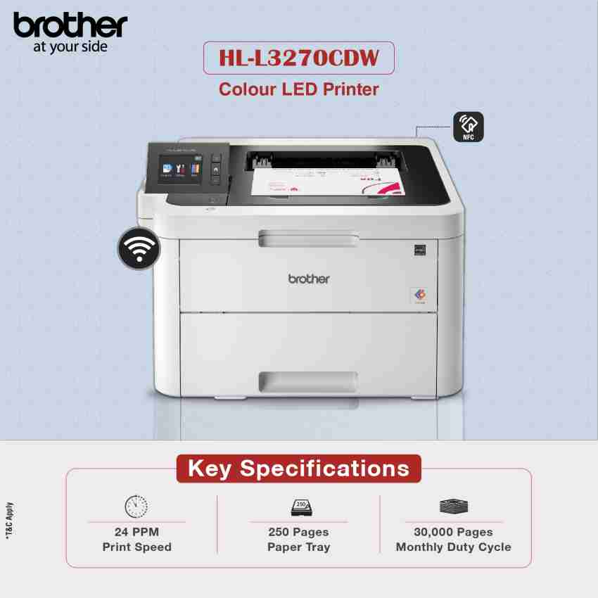 Brother HL-L3270CDW Wireless Color Laser Printer White HL-L3270CDW