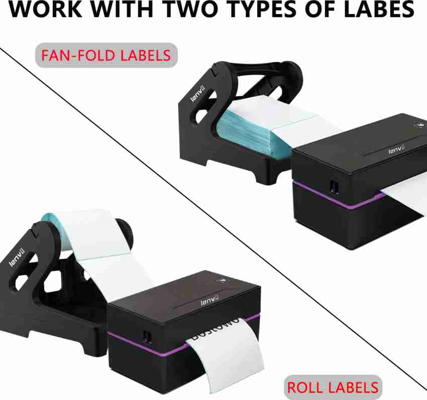 Lenvii Le-01 Black Label Printer Stand Label Paper Holder For Roll And Folded Labels Single Function Monochrome Label Printer