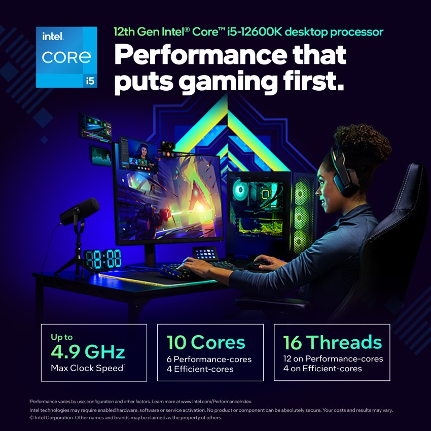 PC avec Intel Core i5-12600K - 10x, 16Go