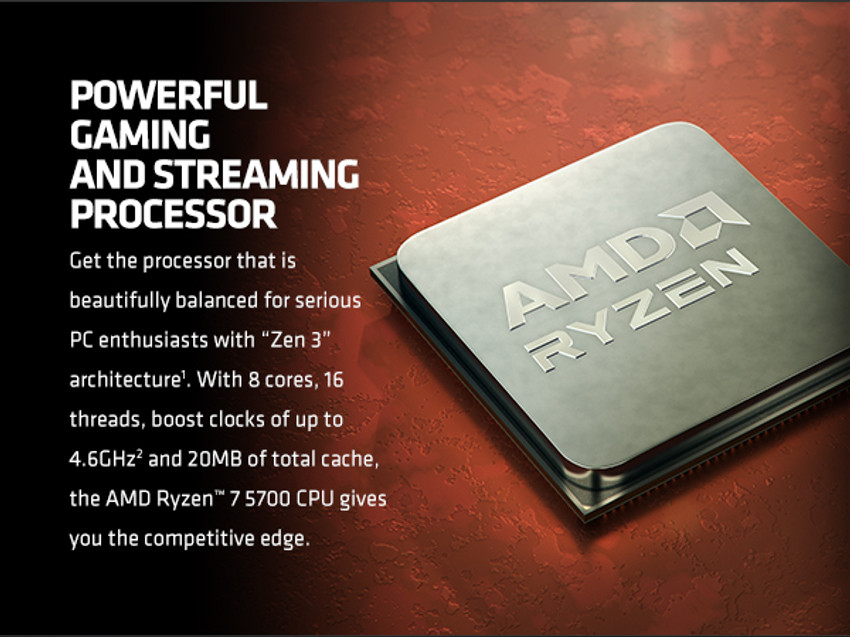 AMD Ryzen 7 5700 4.6 GHz AM4 Socket 8 Cores 16 Threads Desktop