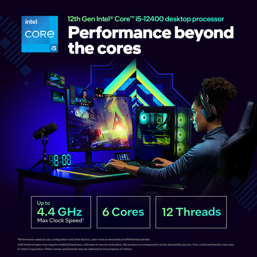 Intel i5-12400 4.4 GHz Upto 4.4 GHz LGA1700 Socket 6 Cores 12 Threads Desktop Processor - Intel : Flipkart.com