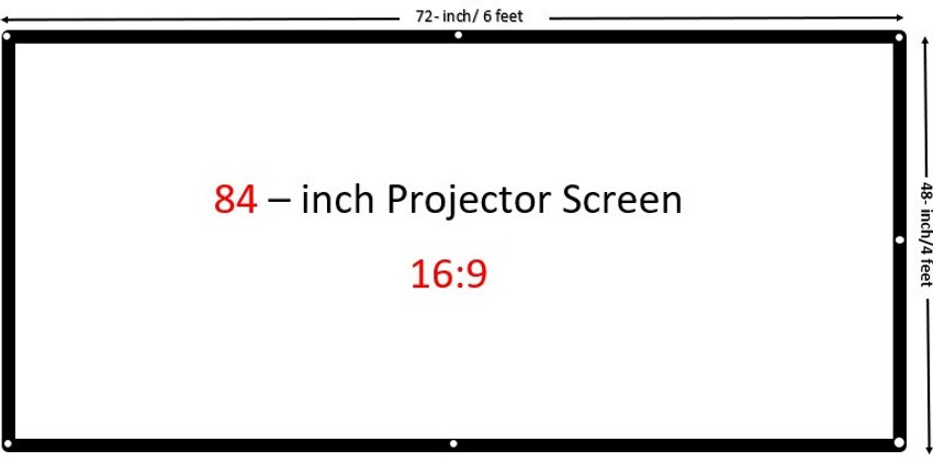 Seaview 6x4 84 Dia Projector Screen Width 182 cm x 121 cm Height Price in India Buy Seaview 6x4 84 Dia Projector Screen Width 182 cm x 121 cm Height online at Flipkart