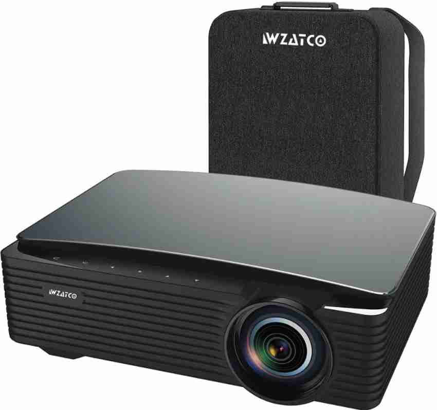 WZATCO P18 HD 4K Real 3D DLP Mini Projector Android 9.0 WiFi LED Smart  Portable Proyector