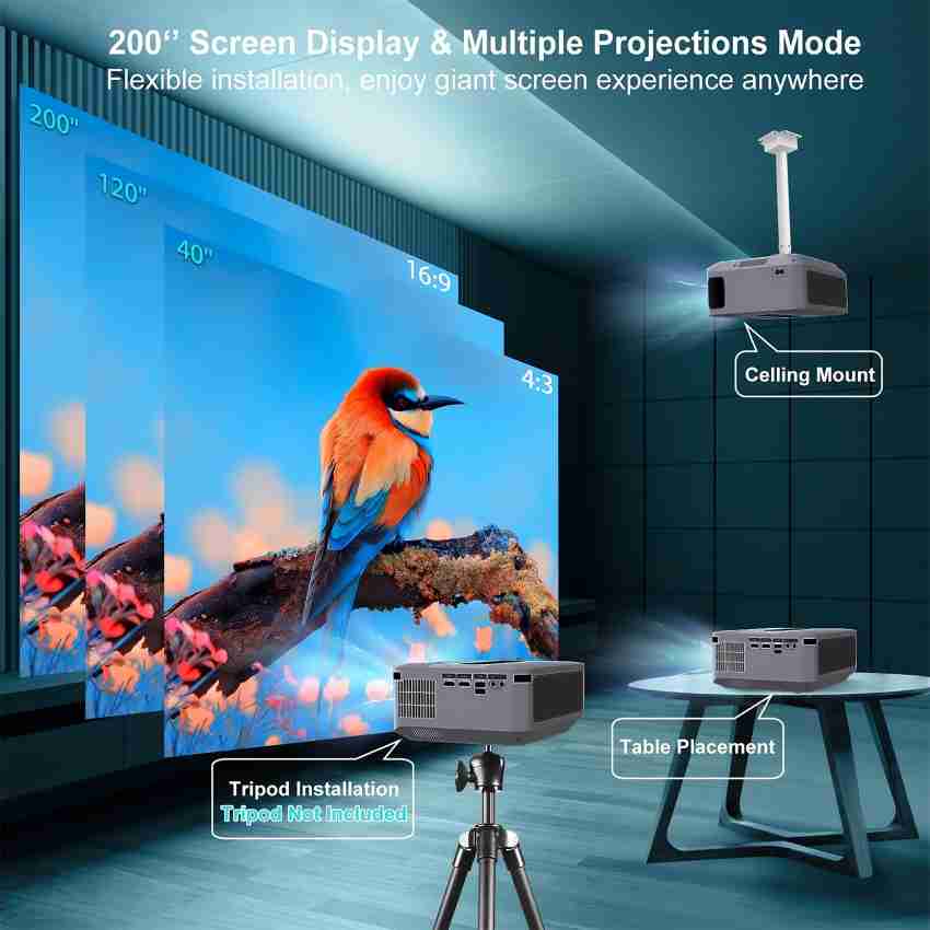 Torexo Sales X1 FullHD Projector 8k Support Android 9.0 (300 ANSI
