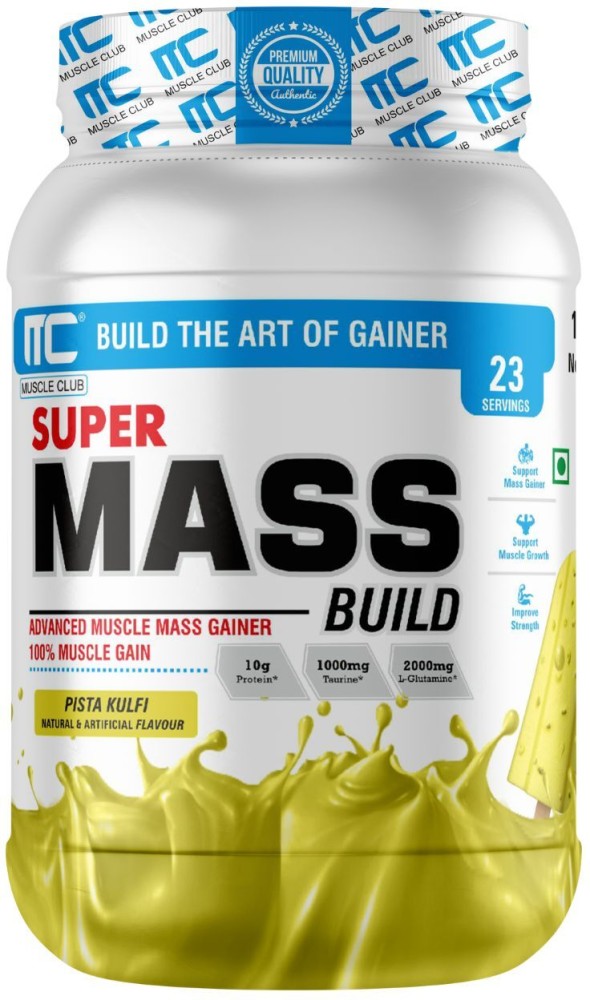 Muscle Club Super Mass Muscle Gainer with 100% Muscle Gain, Taurine, and  L-Glutamine Weight Gainers/Mass Gainers Price in India - Buy Muscle Club  Super Mass Muscle Gainer with 100% Muscle Gain, Taurine,