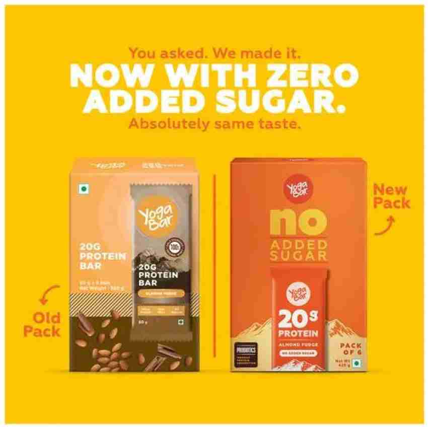 Yoga Bar Bar Chocolate Chunk Nut Multigrain Protein Bar + Bar 20g Protein  Almond Fudge Protein Bar (No Added Sugar) Combo Price - Buy Online at ₹158  in India